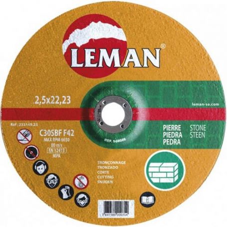 Disco de corte piedra Leman 115 Gama Naranja