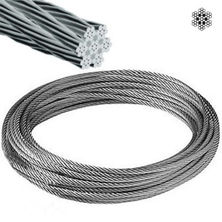 Cable acero inoxidable ø2mm 7x7+0 rollo 25m Cursol