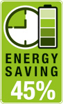 Las brocas AKKU TOP pueden llegar a ahorrar hasta 45% de la energía. AKKUTOP energy saving 45%. AKKU-TOP ahorro energético kwb