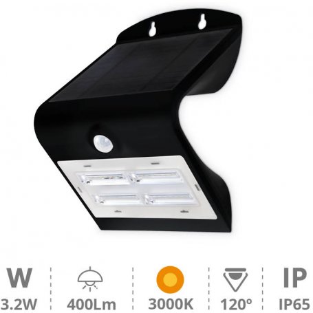 Durch Bewegungssensor LED mit Dämmerungs schwarz 3,2W 3000K 4000lm GSC-Evolution