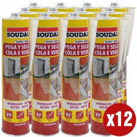 Polyurethanmasse 290ml weiße Paste und Dichtungskasten 12 Einheiten Soudal