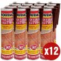 Polyurethanmasse 290ml braune Paste und Dichtungskasten 12 Einheiten Soudal