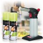 Gourmet Taschenlampe professionelle + 2 Anreicherungen Butangas 200ml Ibili