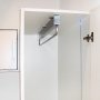 abnehmbarer Kleiderbügel Schrank 800mm Stahl und Kunststoff grau metallic Emuca