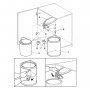 Recyclingbehälter 13L zur Befestigung Küchentürmodul, automatische Deckelöffnungs- weiß Emuca