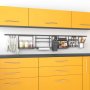 Profil für hängende Küchenzubehör Aluminium und Zamak Titane 110cm anthrazitgrau Emuca