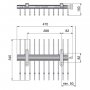 Hosen abnehmbare Umhüllung 470 mm Chromstahlstangen 11 Emuca