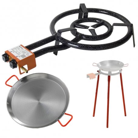 Set Garcima Paellero (Paellero 40cm + 50cm + Paella-Pfanne Satz Beine)