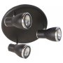 3-Halogen-Deckenlampen 3x50W GU10 Schwarz GSC-Evolution