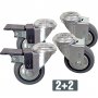 Kit 4-Rad für Möbel EML durch 8mm 60mm Series Mobil Cascoo