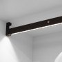 708-858mm einstellbar bar Schrank mit LED-Licht-Weiß Aluminium natur Moka Emuca
