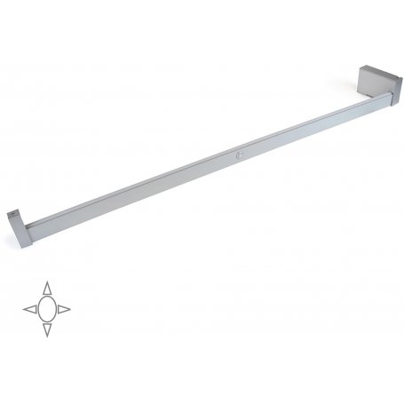 1008-1158mm einstellbar bar Schrank mit LED-Licht-Weiß matt eloxiertem Aluminium natur Emuca