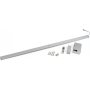 1008-1158mm einstellbar bar Schrank mit LED-Licht-Weiß matt eloxiertem Aluminium natur Emuca