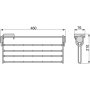 Abnehmbare Seitenhosen für Schrank 460mm Stahl und Kunststoff metallisch grau Emuca