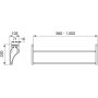 Shoemaker Nutzraum einstellbar 560-1000mm Stahl und Kunststoff metallisch grau Emuca