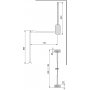 faltende Aufhänger verstellbar Schrank 830-1150 mm bis 12 kg Stahl Farbe Titan Emuca