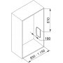 faltende Aufhänger verstellbar Schrank 830-1150 mm bis 12 kg Stahl Farbe Titan Emuca