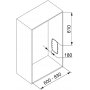 faltende Aufhänger einstellbar 600-830mm Schrank 12 kg verchromtem Stahl Farbe Emuca