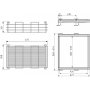 Kit Drahtkorbrahmen und einstellbare Führungen Modul 600 mm Stahl und Aluminium gefärbt moka Emuca