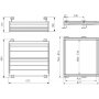 Shoemaker Kit Metallrahmen und einstellbare Führungen Modul 800 mm Stahl und Aluminium gefärbt moka Emuca