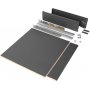 Kit Schublade Vertex Küche oder Bad 500mm 93mm bis 600mm Höhe Stahl anthrazit Modul Emuca