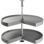 Spiel Tabletts Drehküchenschrank Modul 270 800mm Kunststoff und Aluminium grau Emuca