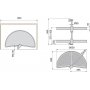 Spiel drehbare Küchenschrankfächer 180 800mm graues Kunststoffmodul Emuca
