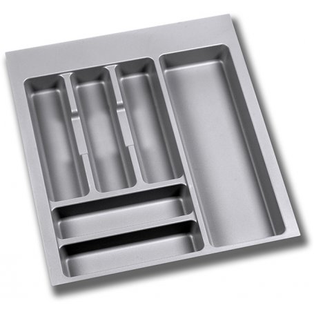 Cubertero für Küchenschublade 500mm grau Kunststoff-Universalmodul Emuca