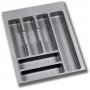 Cubertero für Küchenschublade 450mm graues Kunststoff-Universalmodul Emuca
