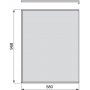 M100 Küchenmöbel Hintergrund Schutz 968x580mm 16mm dickes Aluminium Emuca