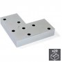 Möbelfuß Höhe 12mm metallisierte Kunststoff grau 20 Einheiten Emuca