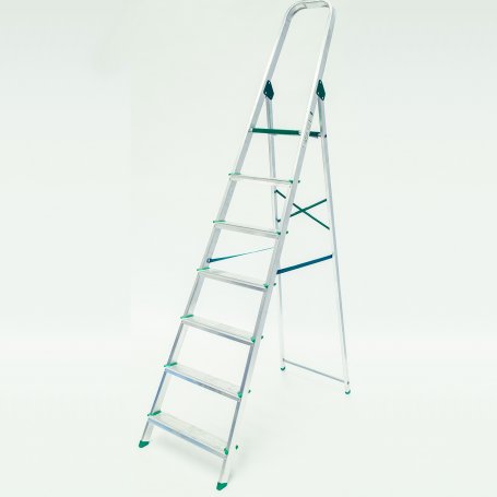 Domestic Aluminiumleiter 7 Stufen DOM03 Plabell