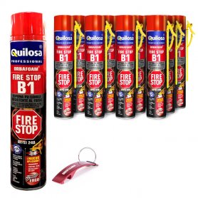 Feuerbeständige Polyurethanschaum Quilosa Brandschutz 750ml Kanülengehäuse 12 Patronen