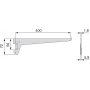 Unterstützung für Holz- oder Glasablage 400mm Jagmet Profil paso White Steel 50mm Emuca
