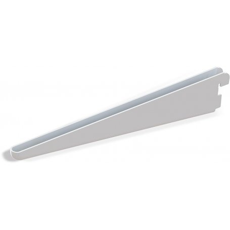 Unterstützung für Holz- oder Glasregal Profil paso 32mm 370mm weiß Stahl Emuca