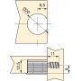 Lot 20 Haken zur Befestigung Regale Fix Ø20mm 12,5 mm + 11 mm Schrauben Ø 6 Emuca