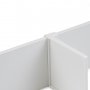 Registersatz einstellbar Schubladen weiß Aluminium 900mm Emuca