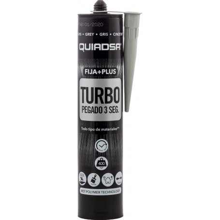 Feste + Turbo Plus-Klebung 3 Sekunden grau 290ml Quiadsa