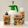 Kit Drucksprüher 2L + Insecticide Fungizid Natural Spray 500ml biologischer Dünger Flüssigkeit 6x15g + 500ml