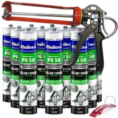 Polyurethan-Mastix Kit SINTEX PU-50 Sealed-Paste 300ml braunen Kasten 12 Einheiten + Pistolenpatronen schwierig Extrusion Quilos