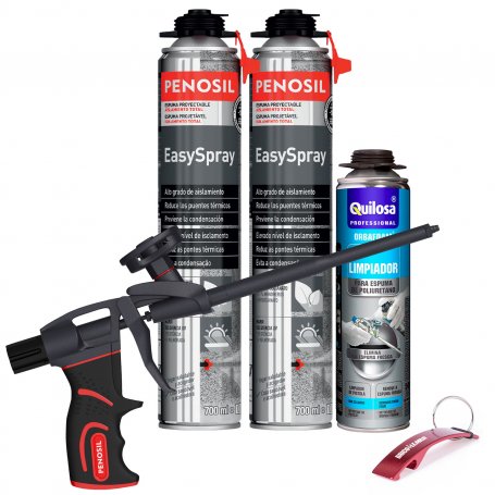 Kit Pistole FoamGun S1 + 2 Schaumkartuschen projizierbares Penosil Easyspray 700 ml + 500 ml frische Schaumreiniger