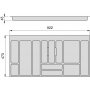 Optima Besteckschublade Küche Vertex / 500-Modul-Konzept 16mm 1000mm weiß board Emuca