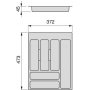 Optima Besteckschublade Küche Vertex / 500-Modul-Konzept 450mm 16mm weiße Tafel Emuca