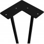 Spiel 2 Vieren Hairpin Tischhöhe 400mm Stäbe schwarz lackiert Emuca