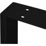 Zweibeiniger rechteckiger Tisch Platz für Breite 800mm schwarz lackierte