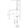 Einstellbare Klapp Aufhänger für Garderobe 830-1.150mm bis zu schwarz lackiertem Stahl 12kg Emuca