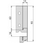 Kit Küche oder Bad Schublade Vertex Höhe 550mm Tiefe 93mm 40kg anthrazitgrau Emuca