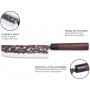 Usuba 18cm Messer Osaka Serie Edelstahl geschmiedet Holzgriff granadillo 3 Claveles