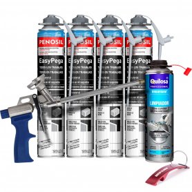 Kit Kaliber-Gewehr-Patronen 30 + 4 EasyPega Klebeschaum 750ml Penosil + Reiniger frischer Schaum 500ml Quilosa