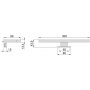 Virgo LED Badezimmerspiegelstrahler IP44 300mm schwarz lackierter Kunststoff Emuca